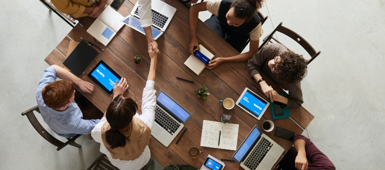 People working together in an office