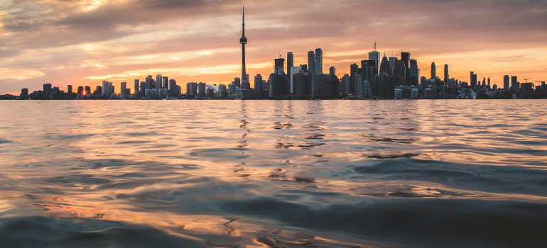 A view of one of the best destinations for couples in Canada from Lake Ontario