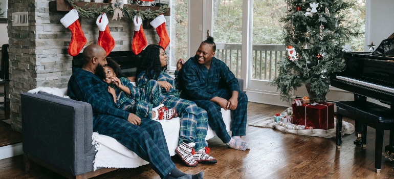 Family celebrating Christmas in one of the best places in GTA for families
