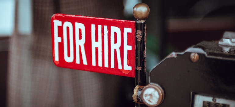 for hire sign