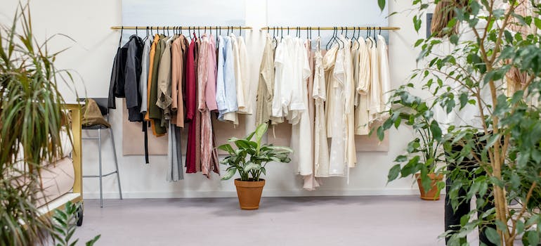 Clothes on a hanger