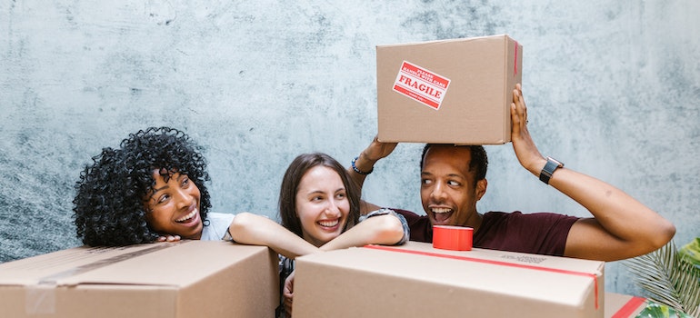 People packing for their move to East York