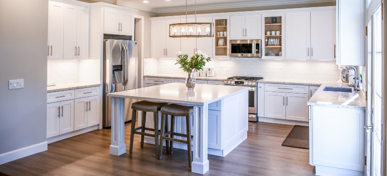 A white kitchen
