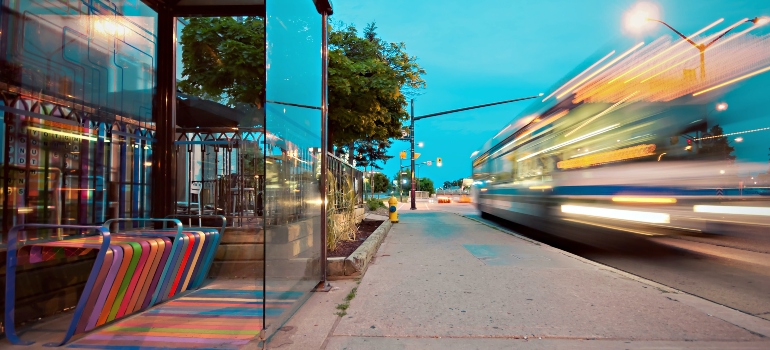 A bus in Montreal