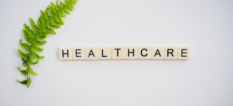 A sign saying "healthcare".