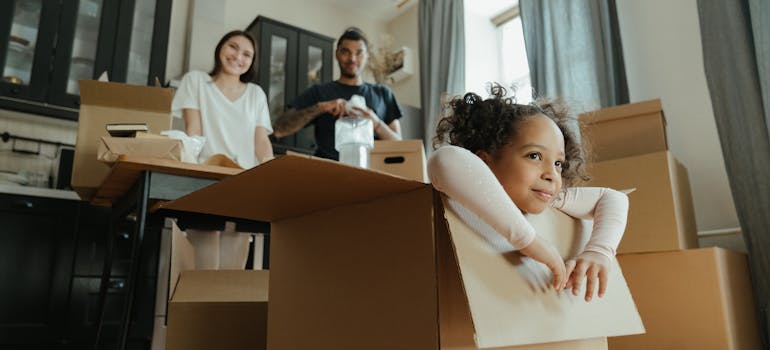 a family trying to handle unexpected moving day challenges