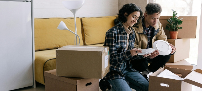 a couple moving from Woodbridge to Mississauga