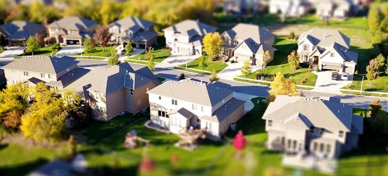 A suburb in a city