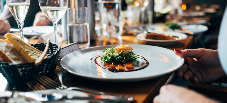 A meal on the plate