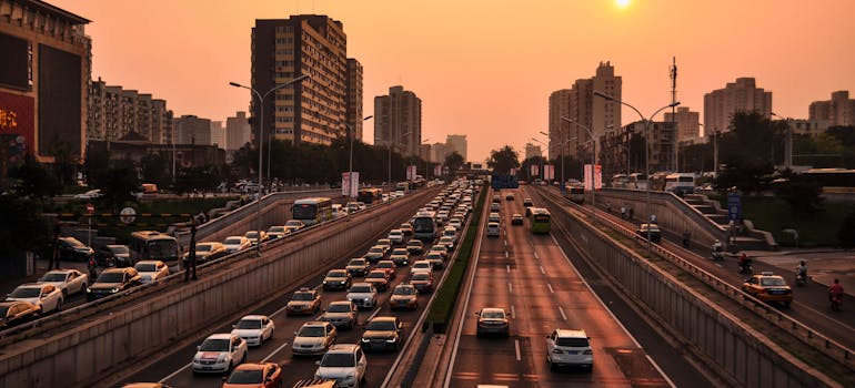 VEhicles on the road