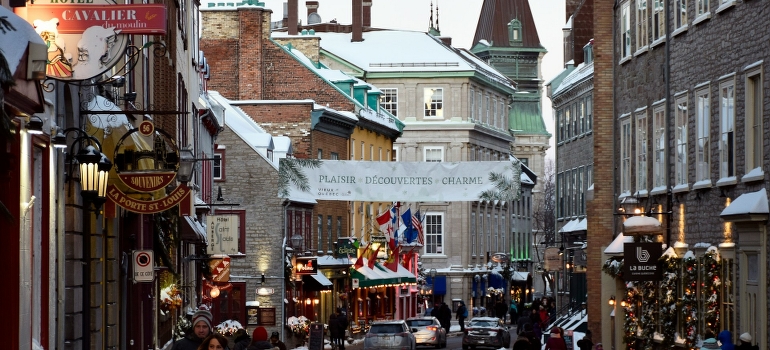 Old Quebec during Christmas time