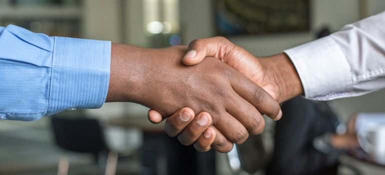 Picture of people shaking hands