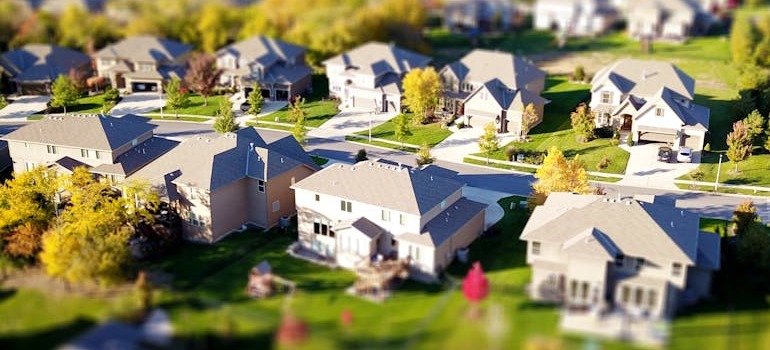 A nieghborhood in a city