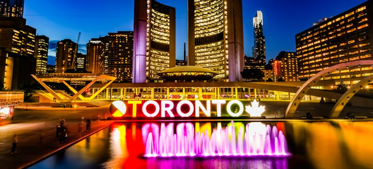 a Toronto sign in the city center