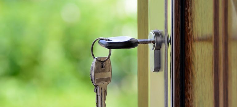 A key inside a door