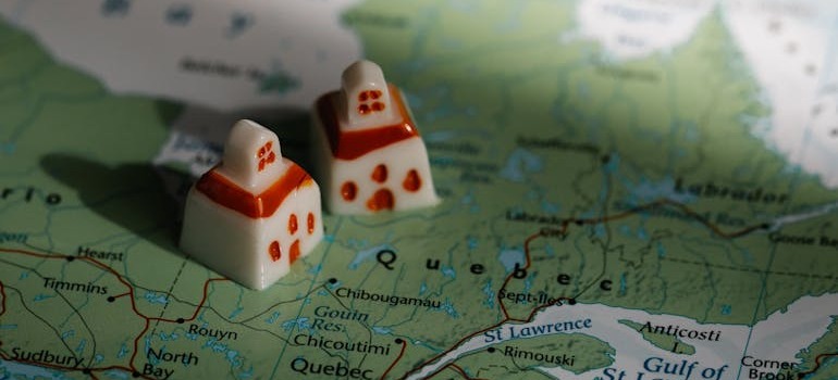 Quebec on a map