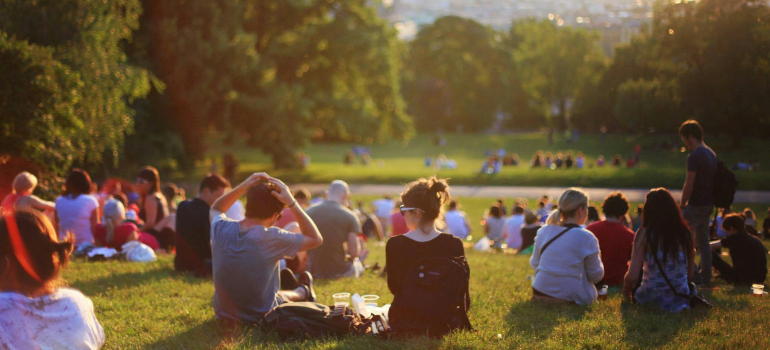 People in park in East York