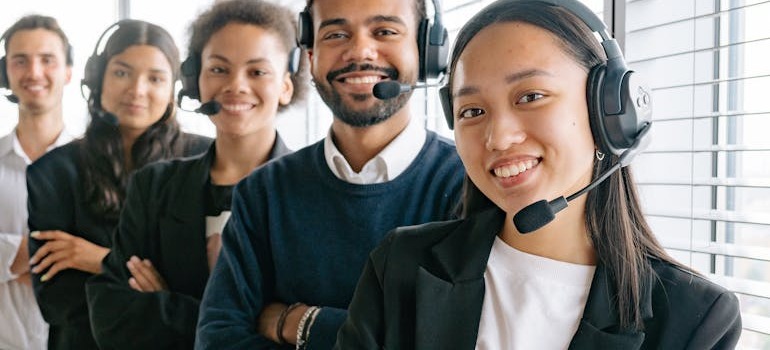 A customer support team
