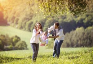 A family enjoying their time in nature