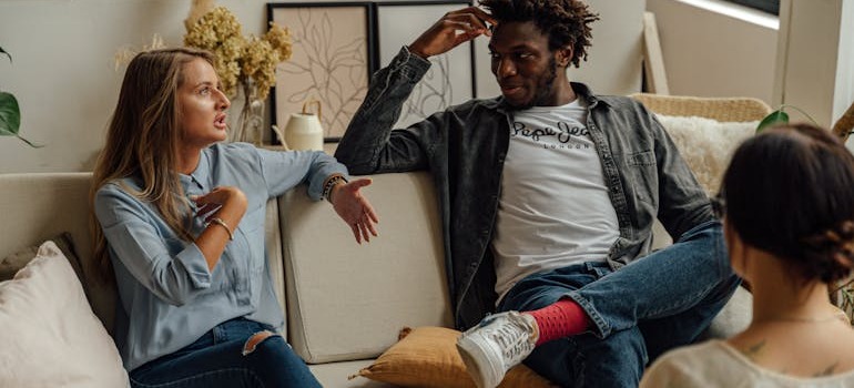 A couple at a counselor