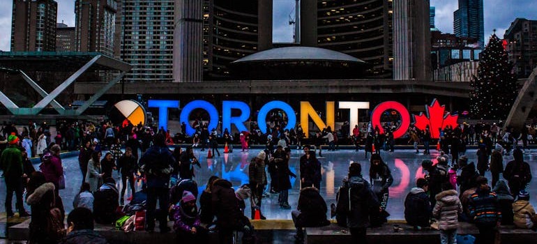 Toronto sign in the city center