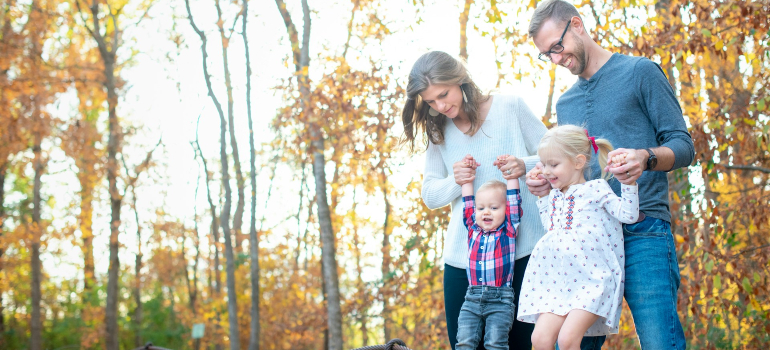 Family that is enjoying their decision of moving to Alberta