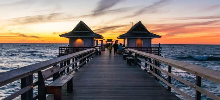 sunset in Naples, Florida as one of the reasons when choosing Where do Canadians go to live in Florida