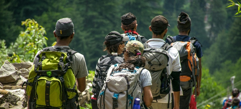 group of people hiking in Toronto