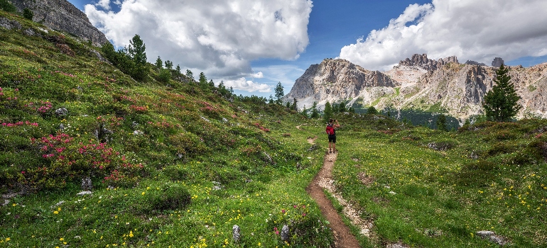 hiking at daytime
