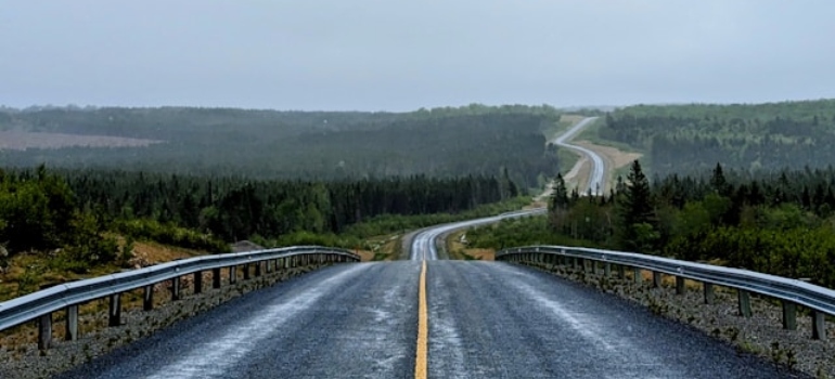 Open road in Canada