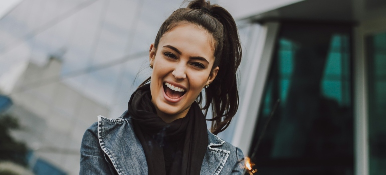 Smiling person