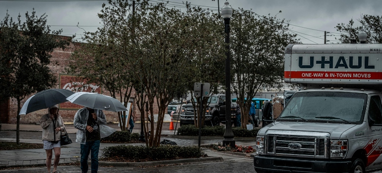 rainy day in the city