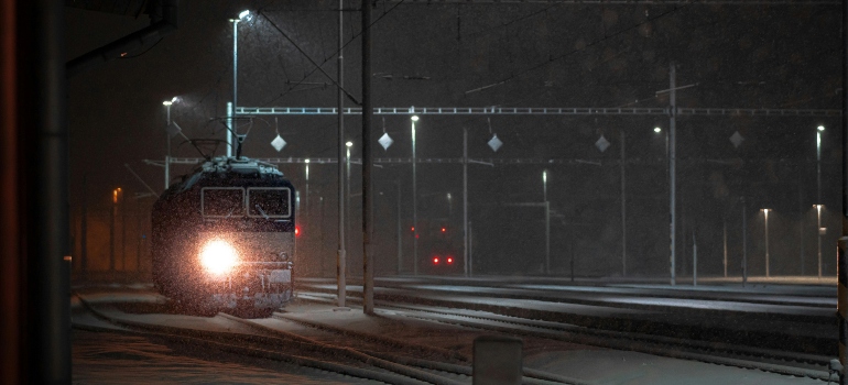 the train on the move to Ontario