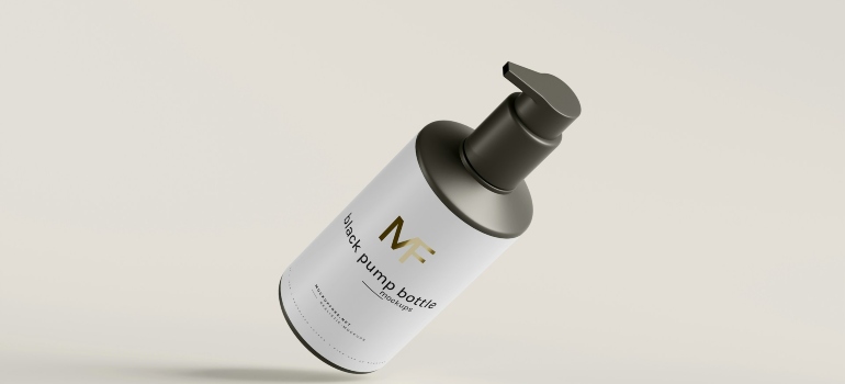 Bottle of cosmetics
