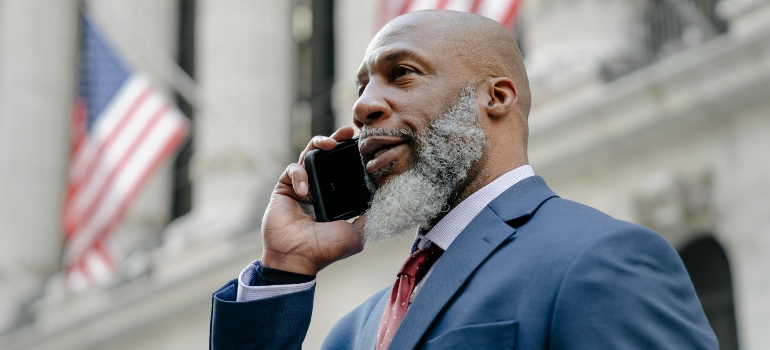 Man Talking on the Phone