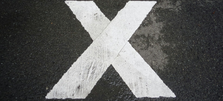 X on concrete