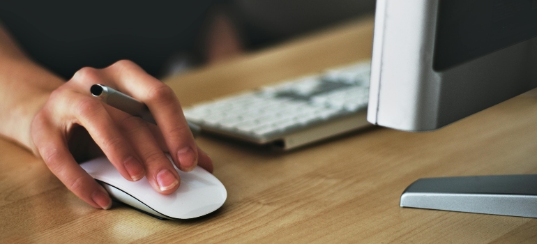 Person Holding Apple Magic Mouse